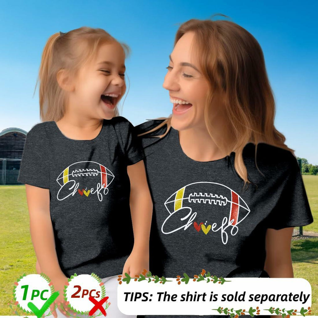 Game Day Familien-Partnerlook Lustiges Fußball Grafik T-Shirt Größe L