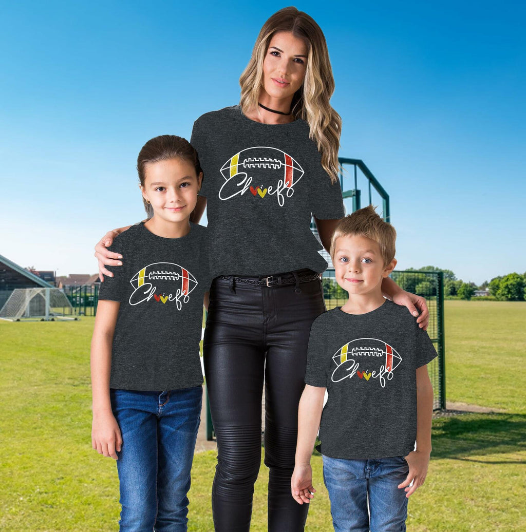 Game Day Familien-Partnerlook Lustiges Fußball Grafik T-Shirt Größe L