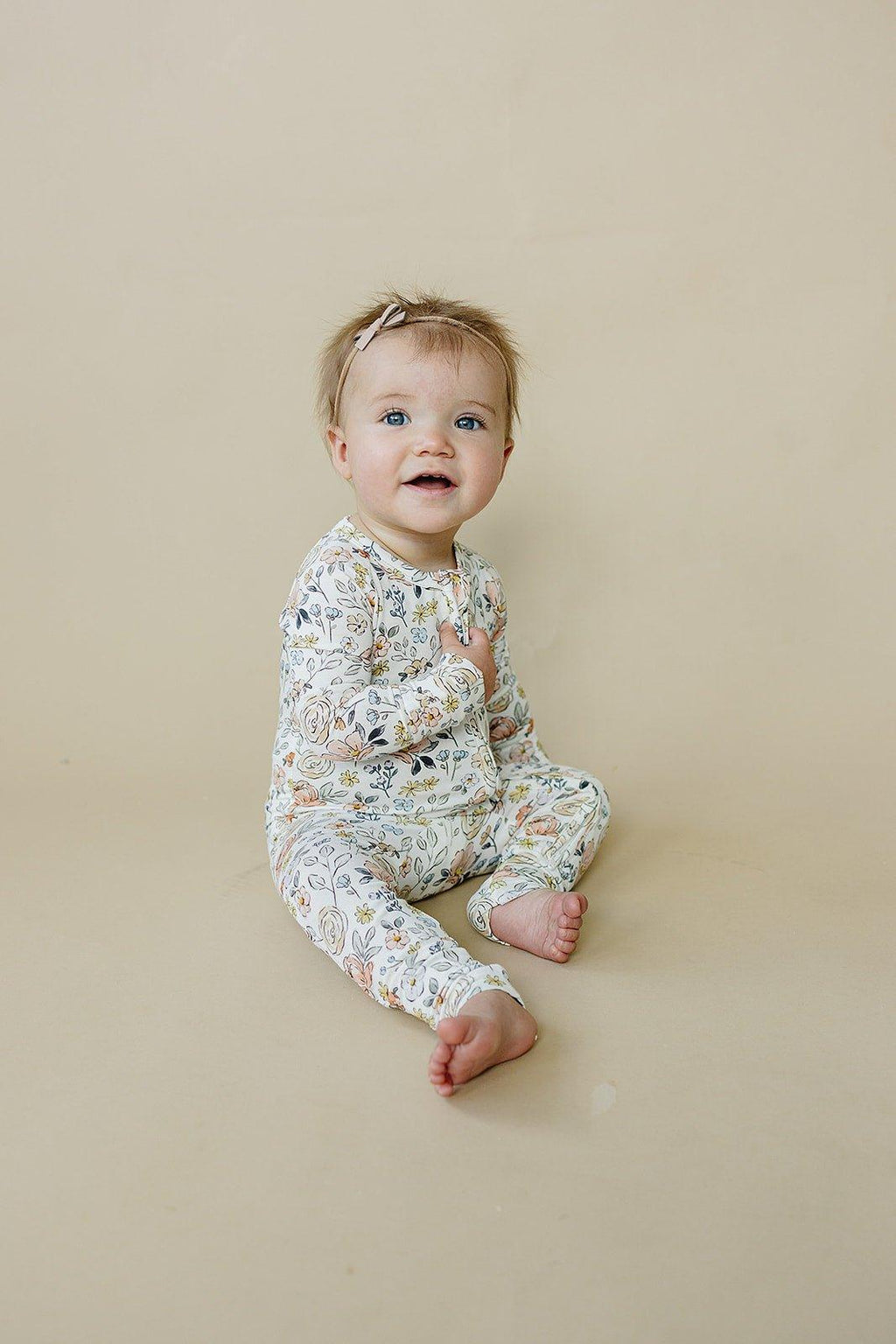 Pastel Petals Modal Zippy Romper