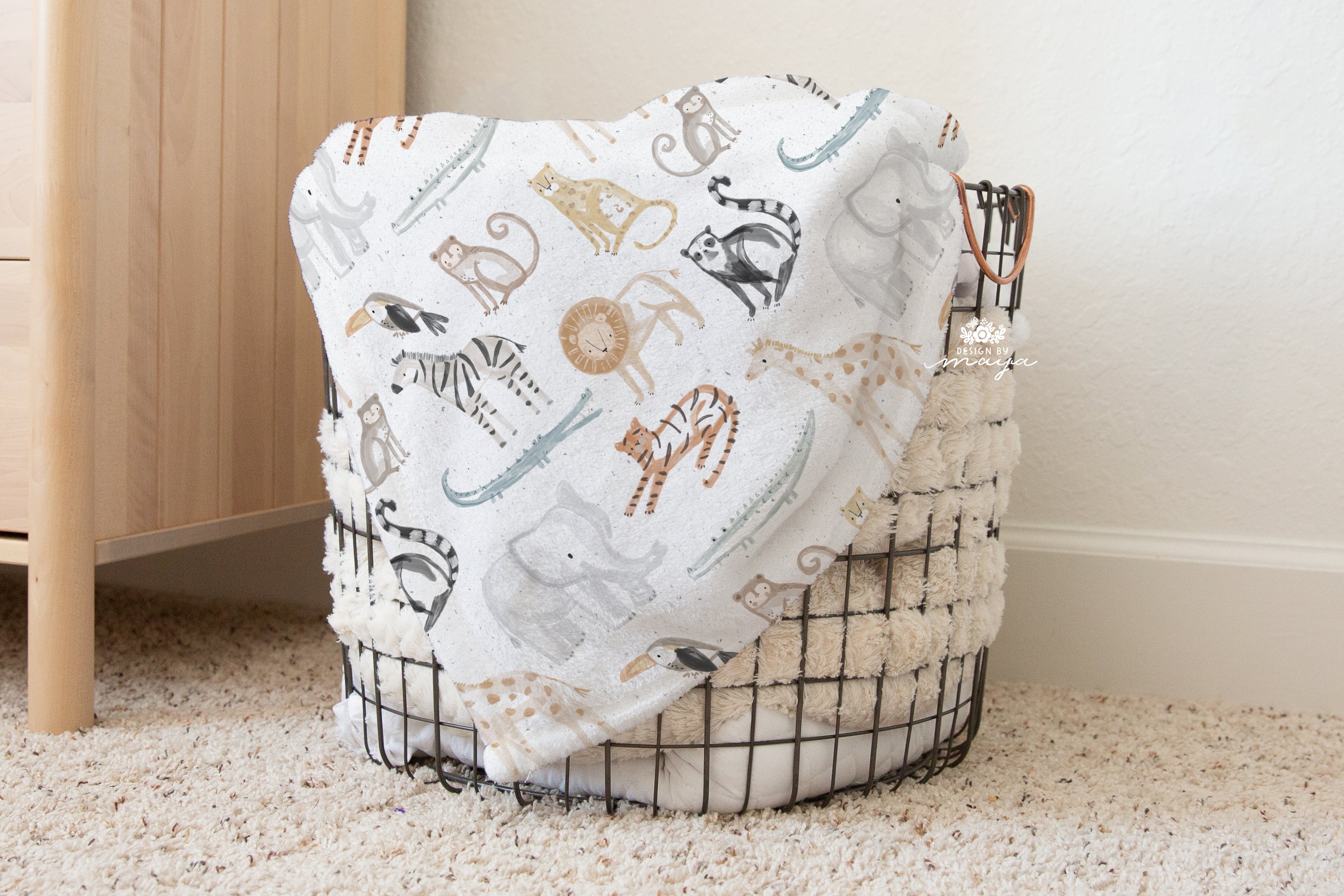 Tierbabys Enten und Küken – Vintage Babydecke