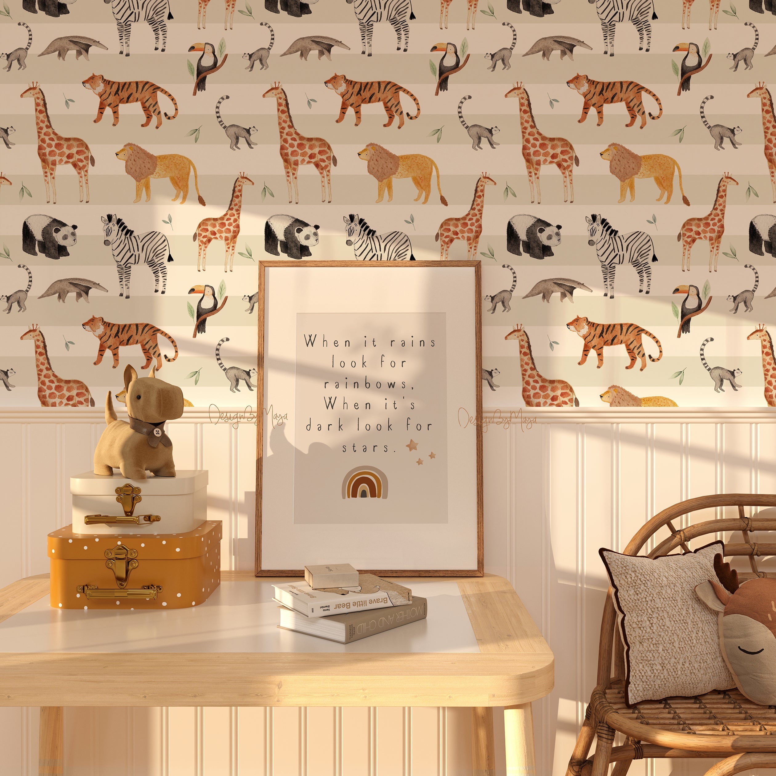 Tapete Arktische Tiere - Wanddekoration für Kinderzimmer