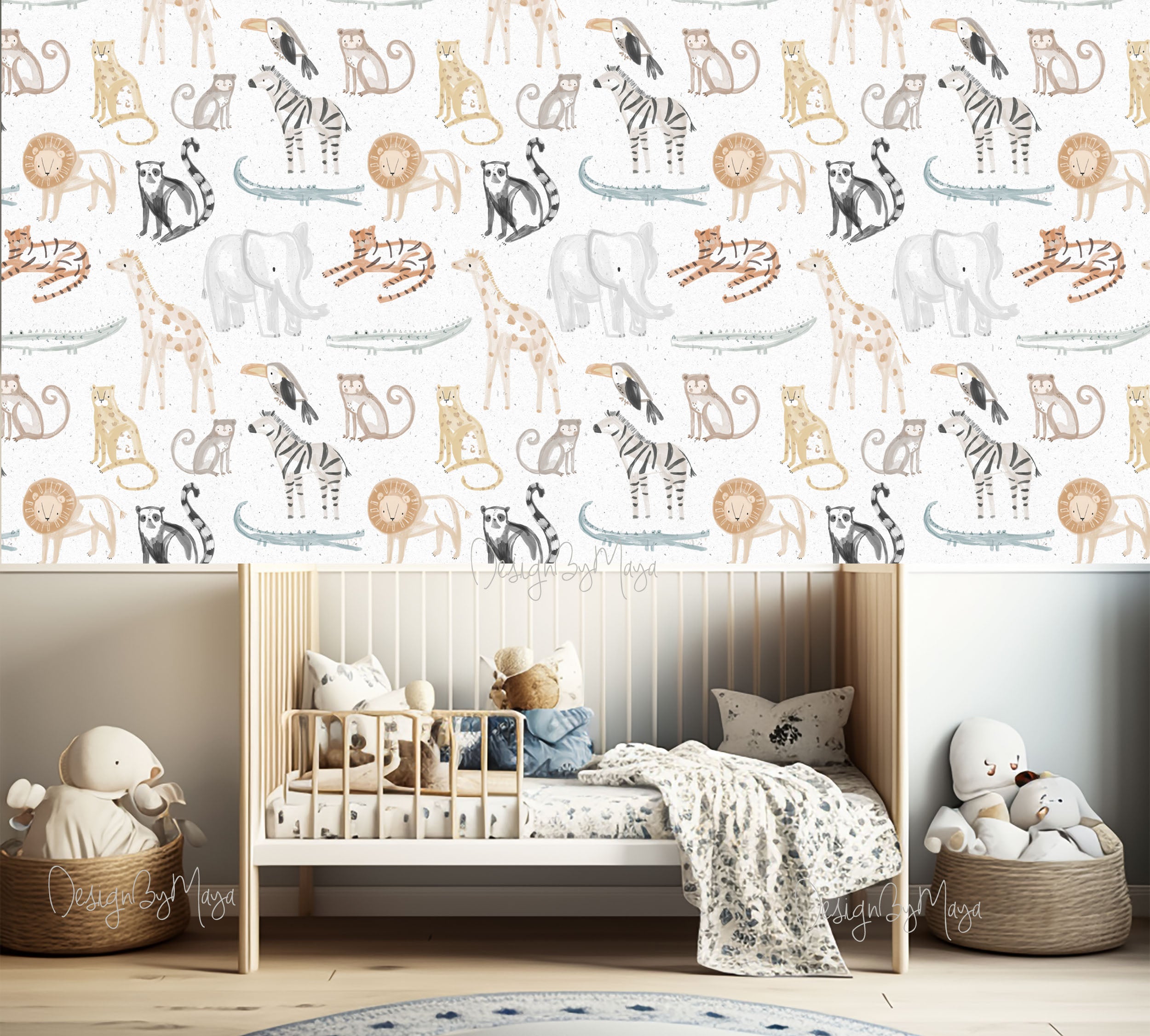 Tapete Arktische Tiere - Wanddekoration für Kinderzimmer