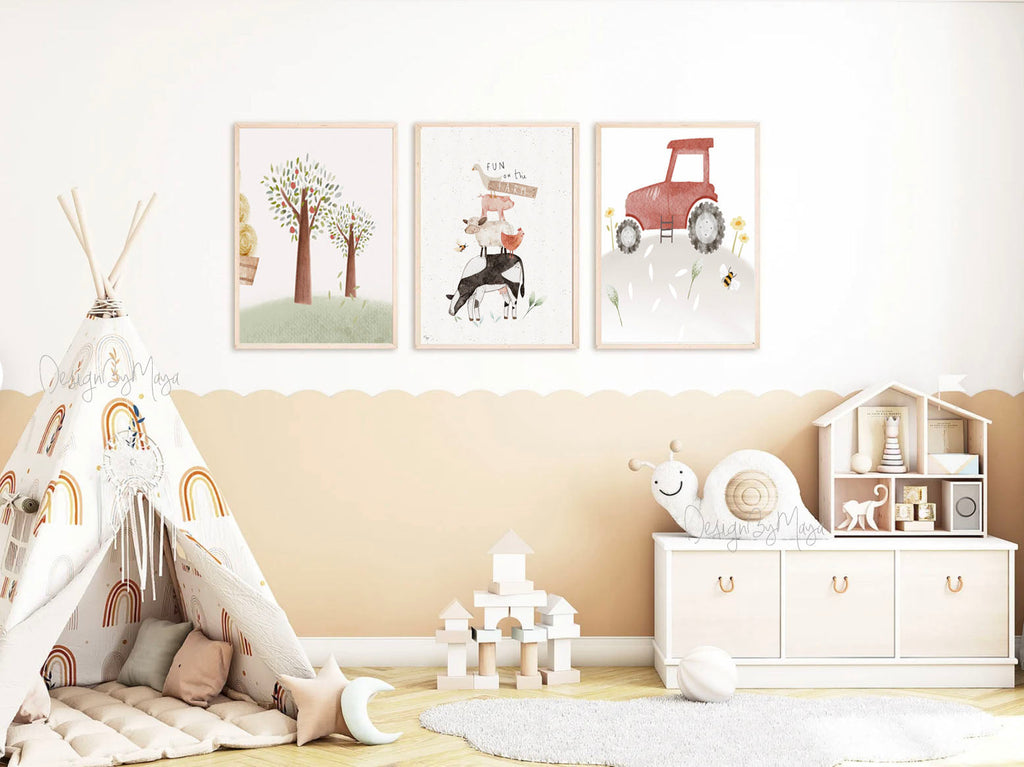 Baby-Tier-Drucke – Glanzpapier-Kinderzimmer-Wandkunstdrucke
