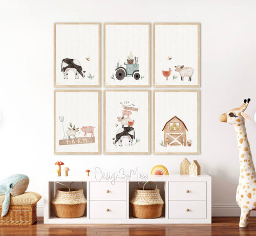Baby-Tier-Drucke – Glanzpapier-Kinderzimmer-Wandkunstdrucke