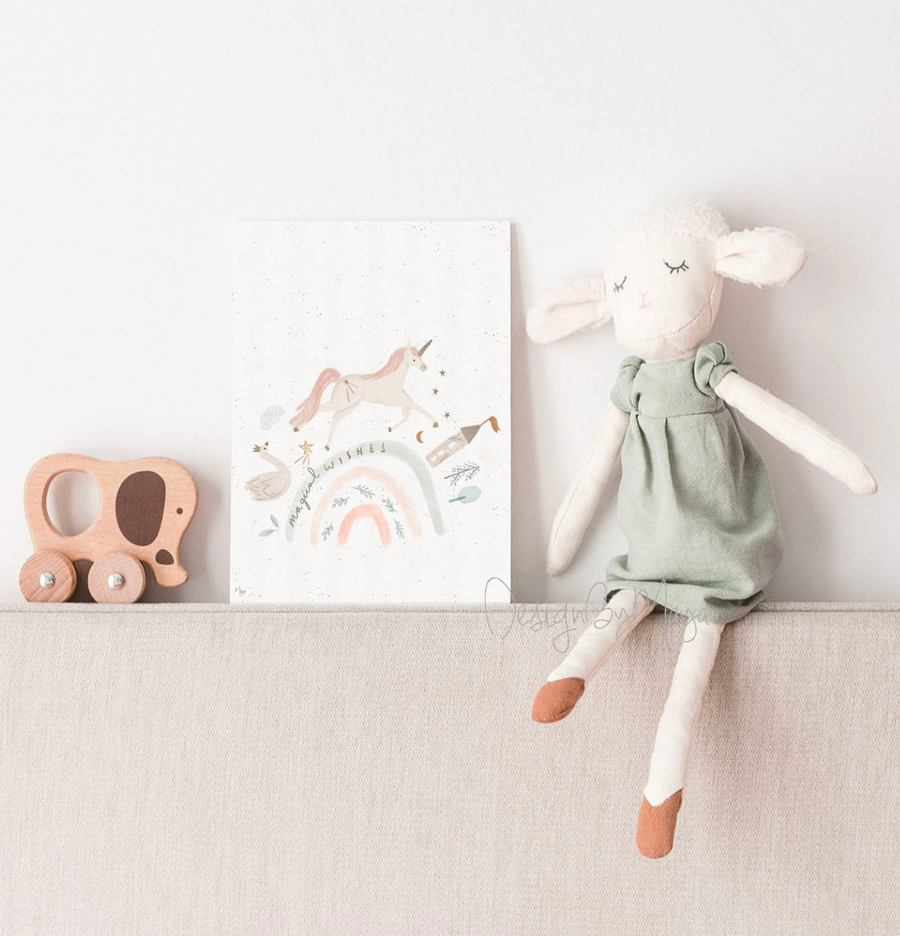 Baby-Tier-Drucke – Glanzpapier-Kinderzimmer-Wandkunstdrucke