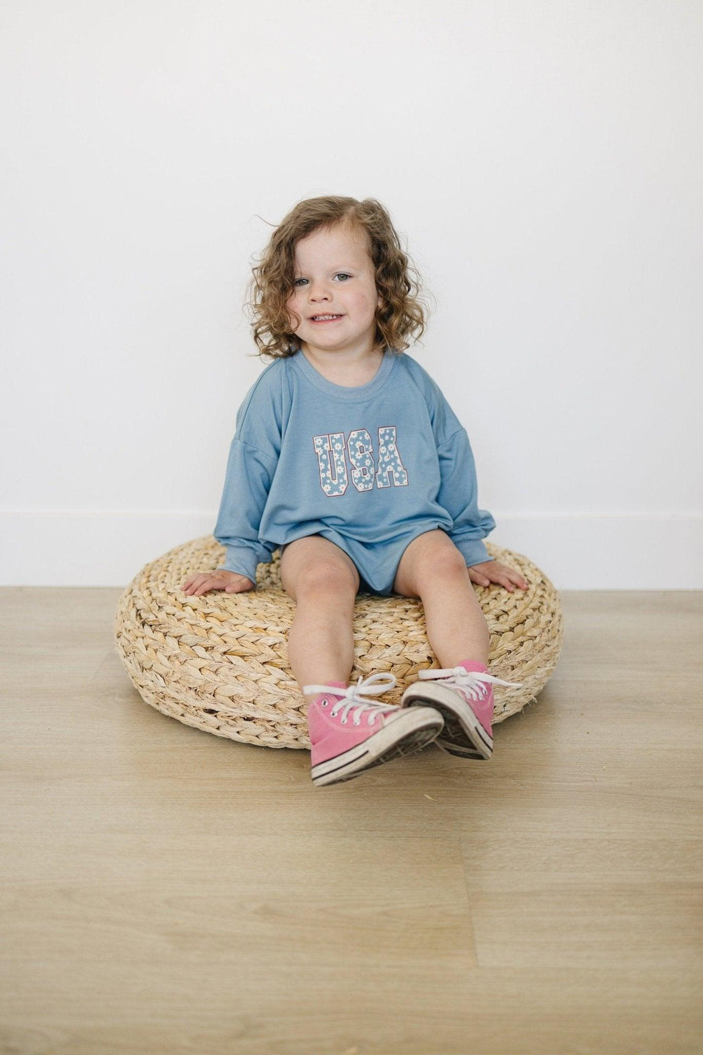 USA Daisy Bambus-Sweatshirt-Strampler