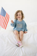USA Daisy Bambus-Sweatshirt-Strampler