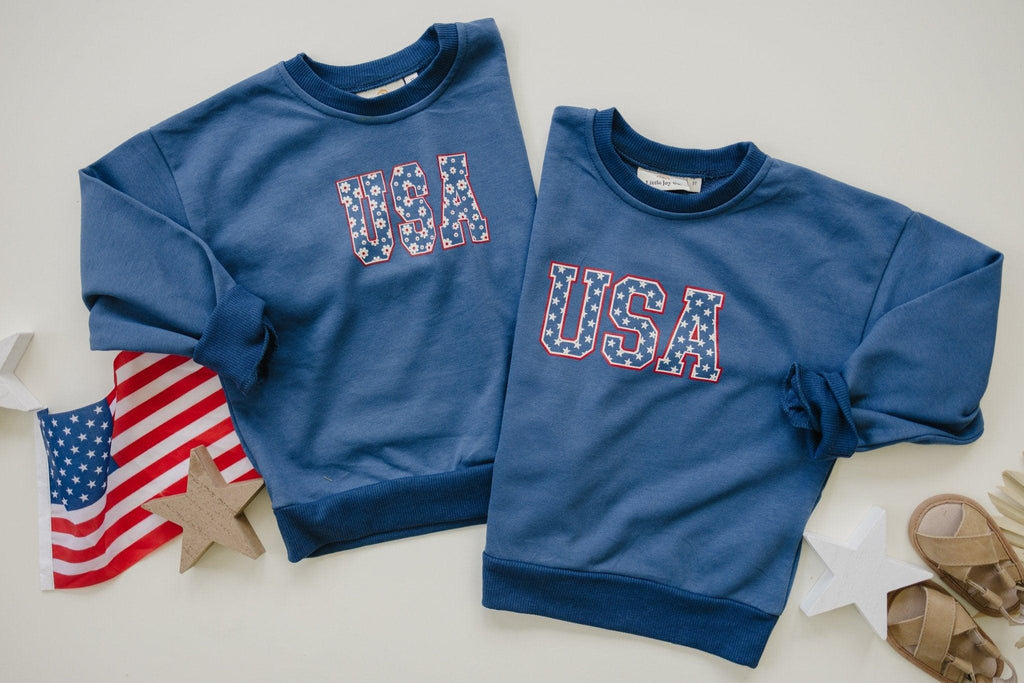 USA Daisy Rundhals-Sweatshirt