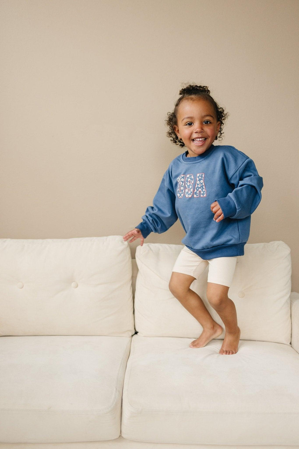 USA Daisy Rundhals-Sweatshirt