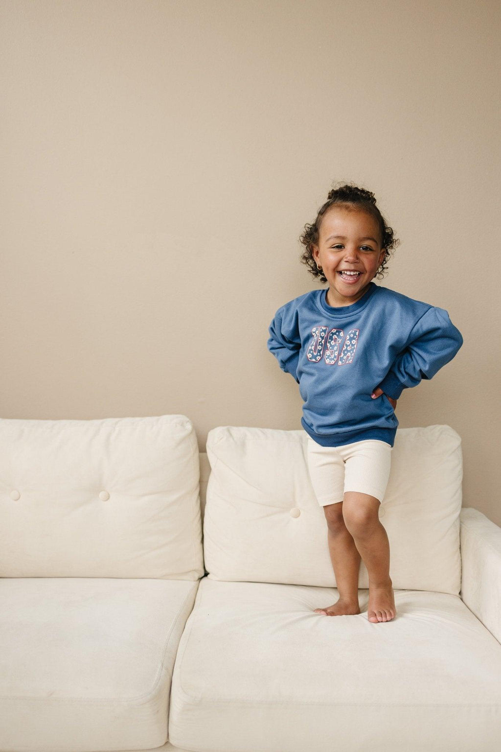USA Daisy Rundhals-Sweatshirt