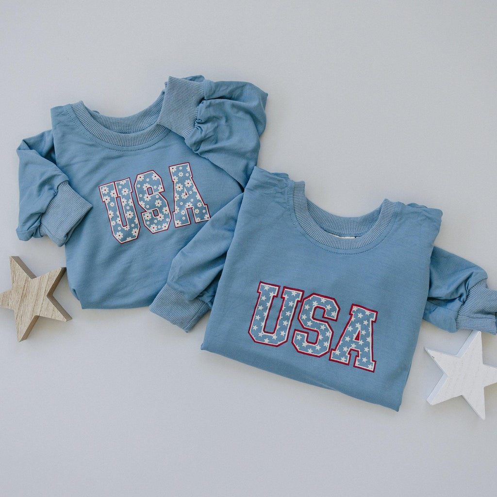 USA Star Bambus-Sweatshirt-Strampler